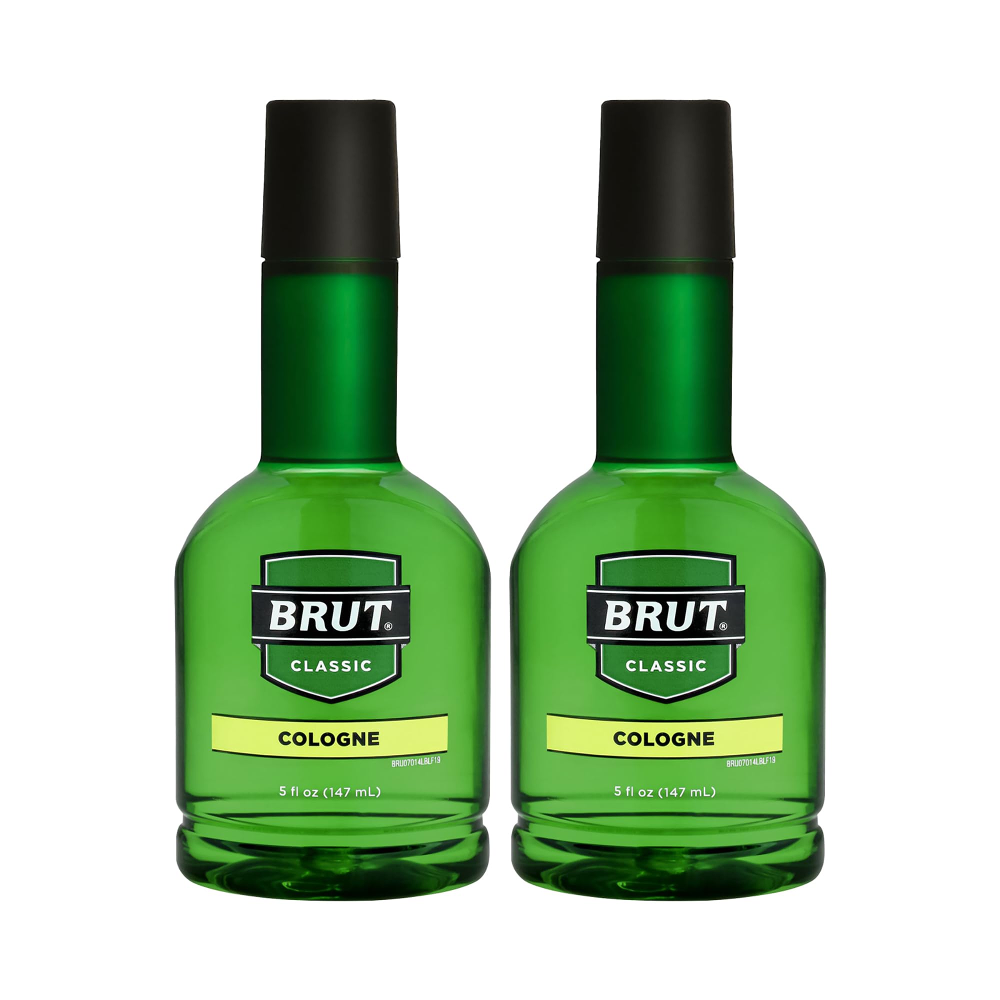 Brut front bottle showing label and classic design, helps identify signature scent