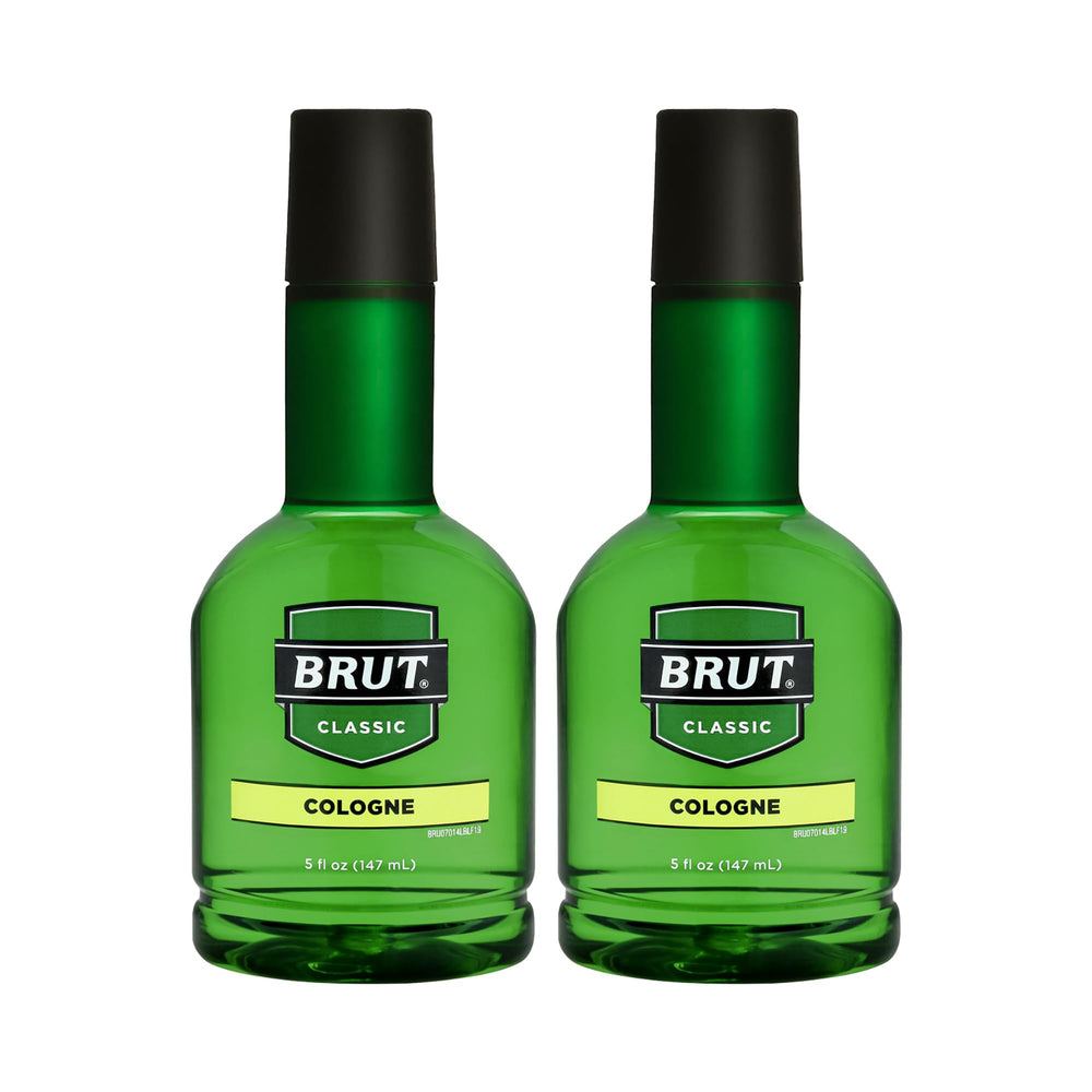 Brut front bottle showing label and classic design, helps identify signature scent