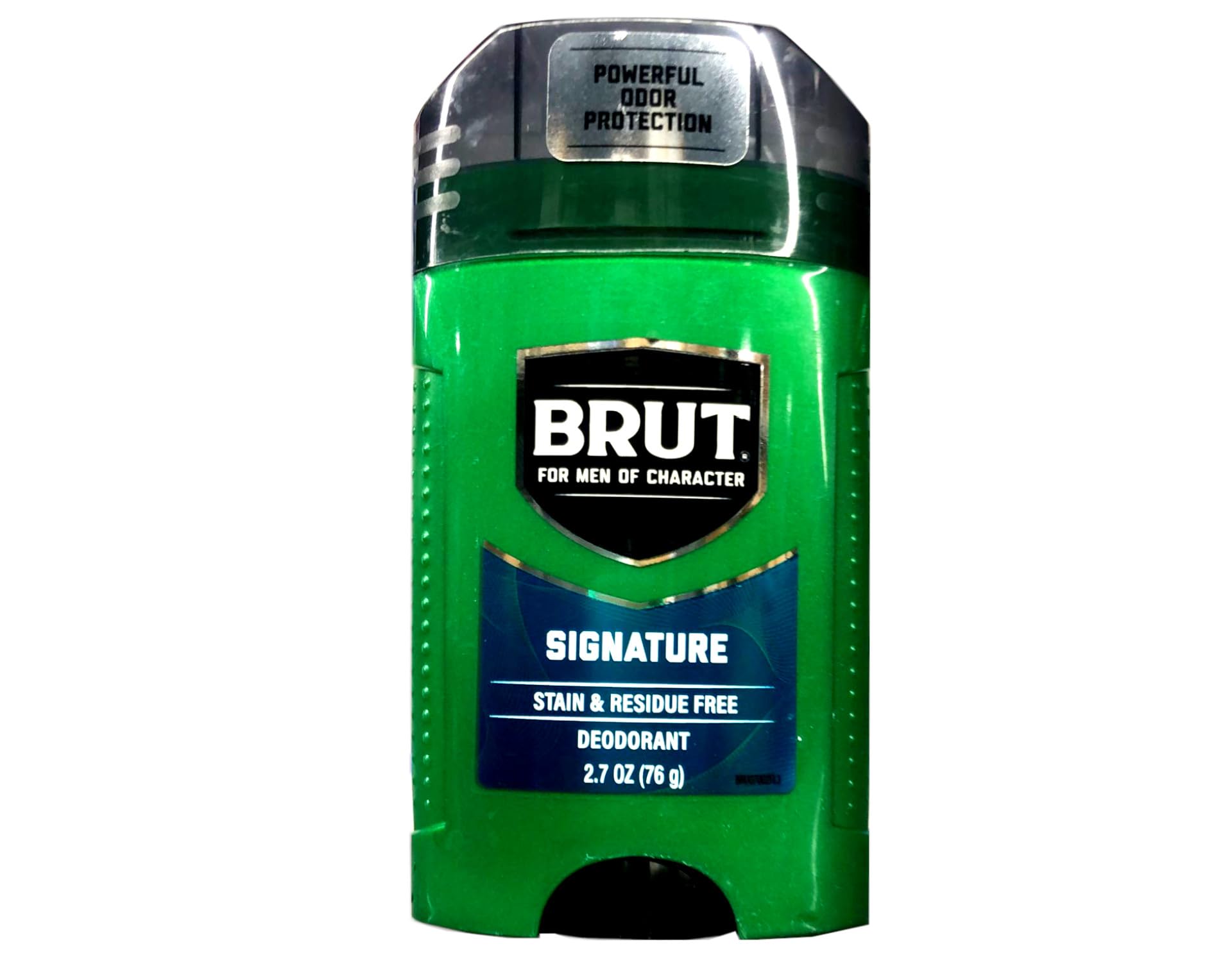 Brut back label highlighting ingredients and usage instructions for clear guidance