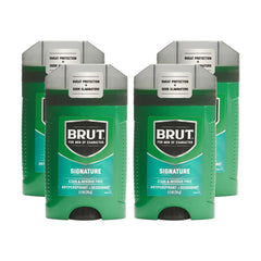 Brut signature front packaging showing compact stick and 48-hour protection