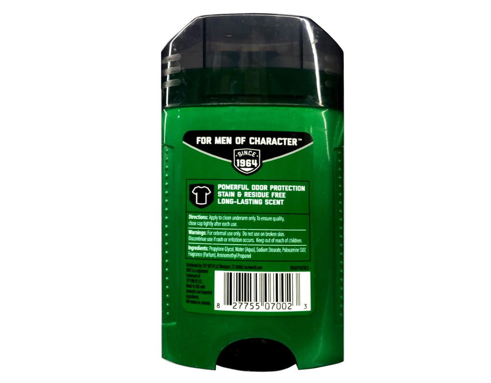Brut spray nozzle close-up showing easy application and quick-dry benefit