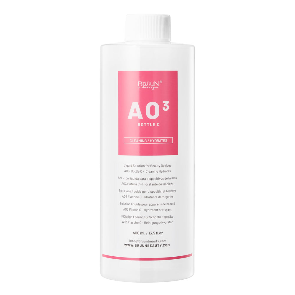 BRÜUN AO3 moisturizing booster droplet showcasing hydration benefits post-treatment