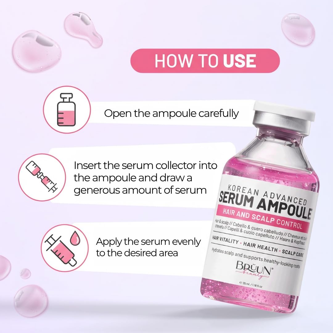 BRÜUN scalp application closeup demonstrating targeted nourishment
