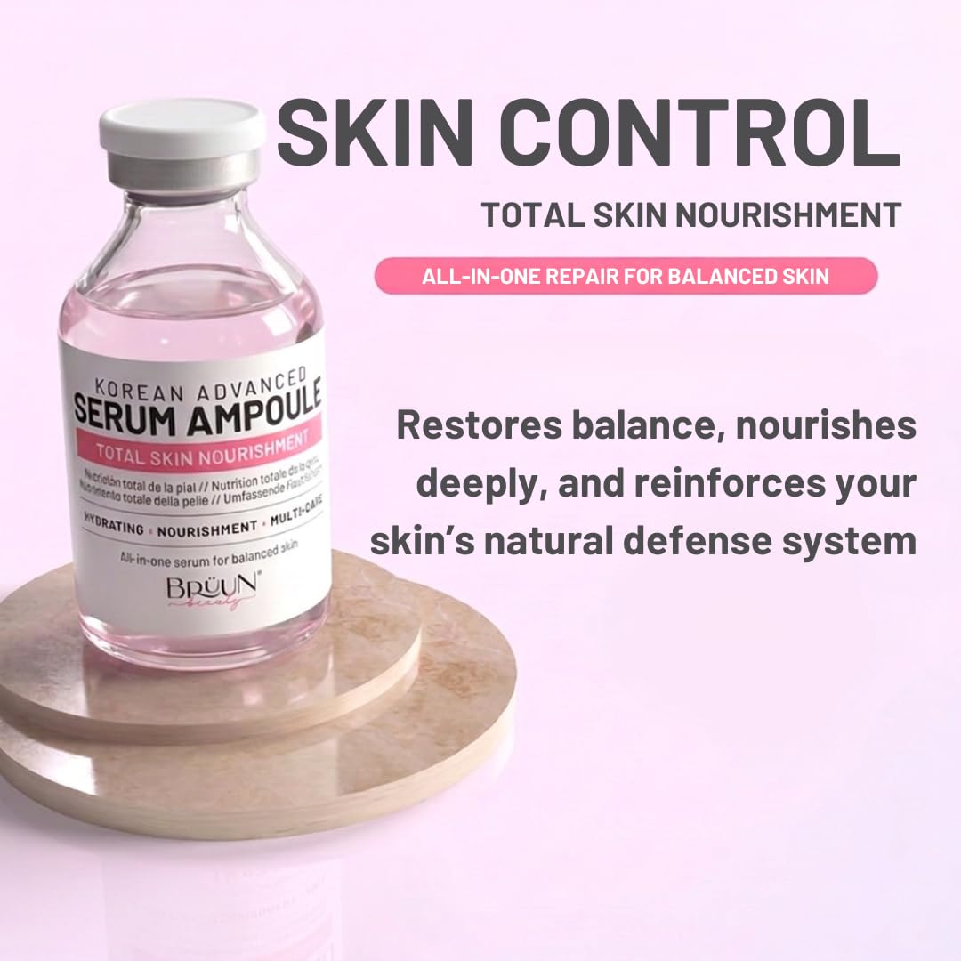 BRÜUN serum applied to hands demonstrating smooth spreadability and non-greasy finish
