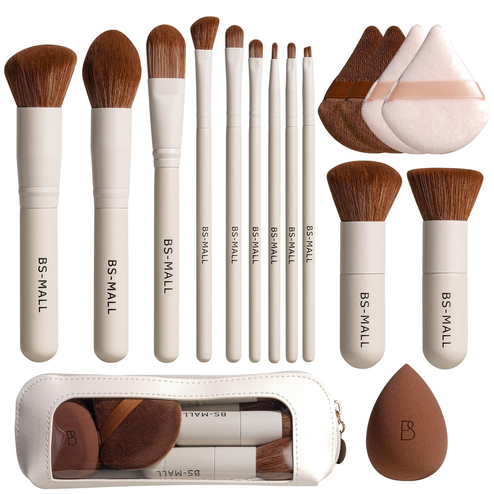 BS-MALL front view of brush set showing complete kit and travel bag benefit