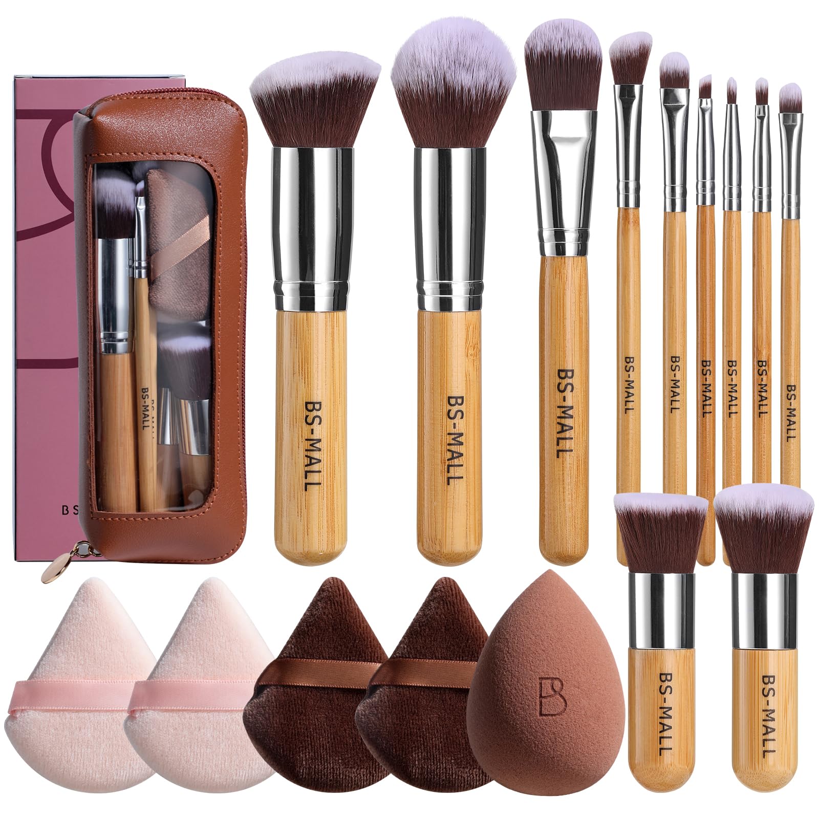 BS-MALL front view of full brush set showing organized kit and bag benefit