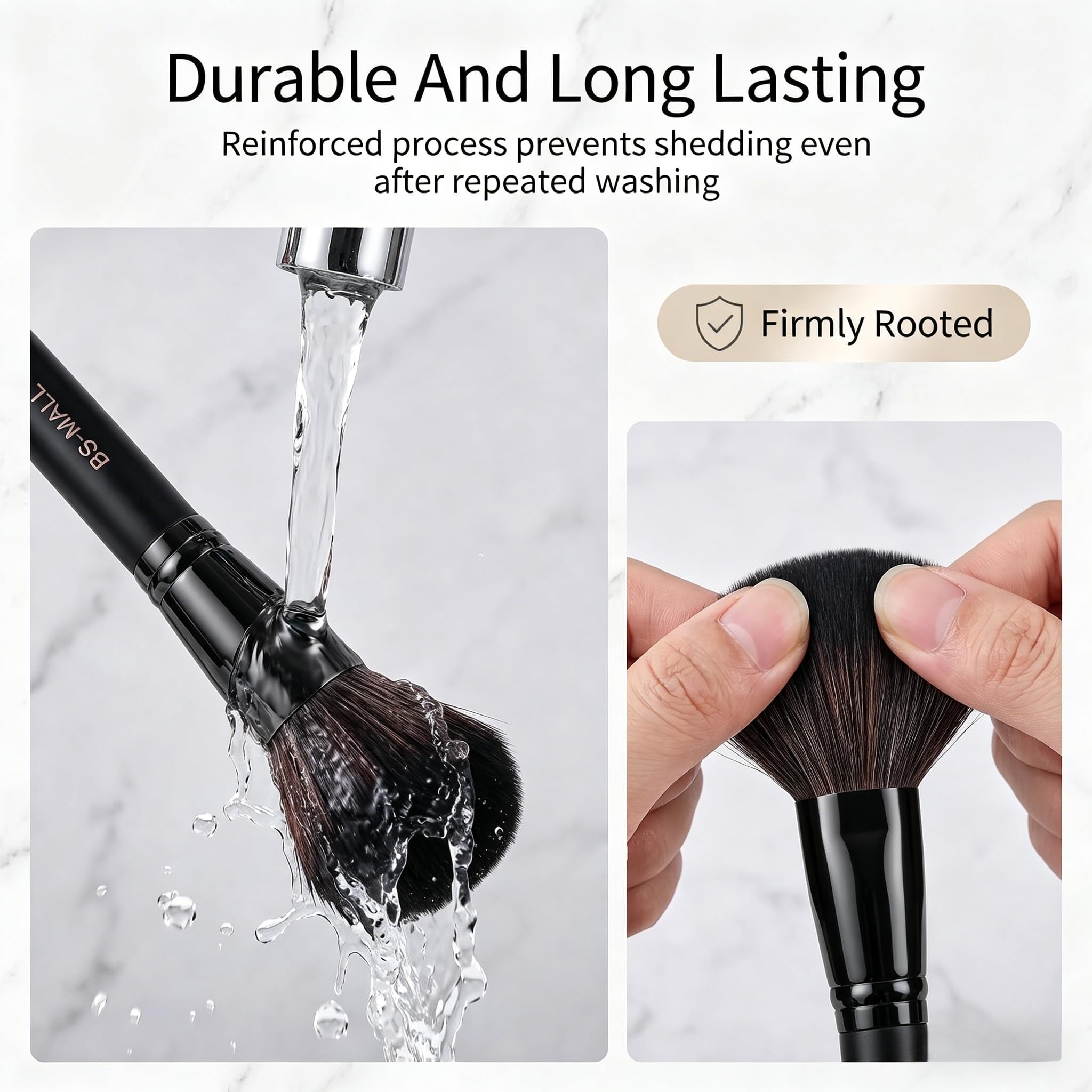 BS-MALL synthetic fiber texture close-up highlighting soft, cruelty-free bristles