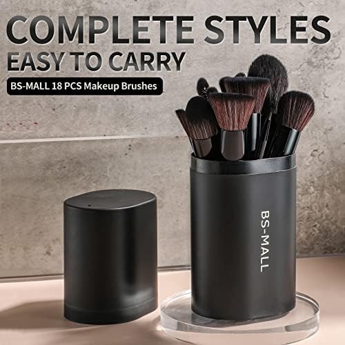 BS-MALL brush applying foundation on skin illustrating even coverage benefit