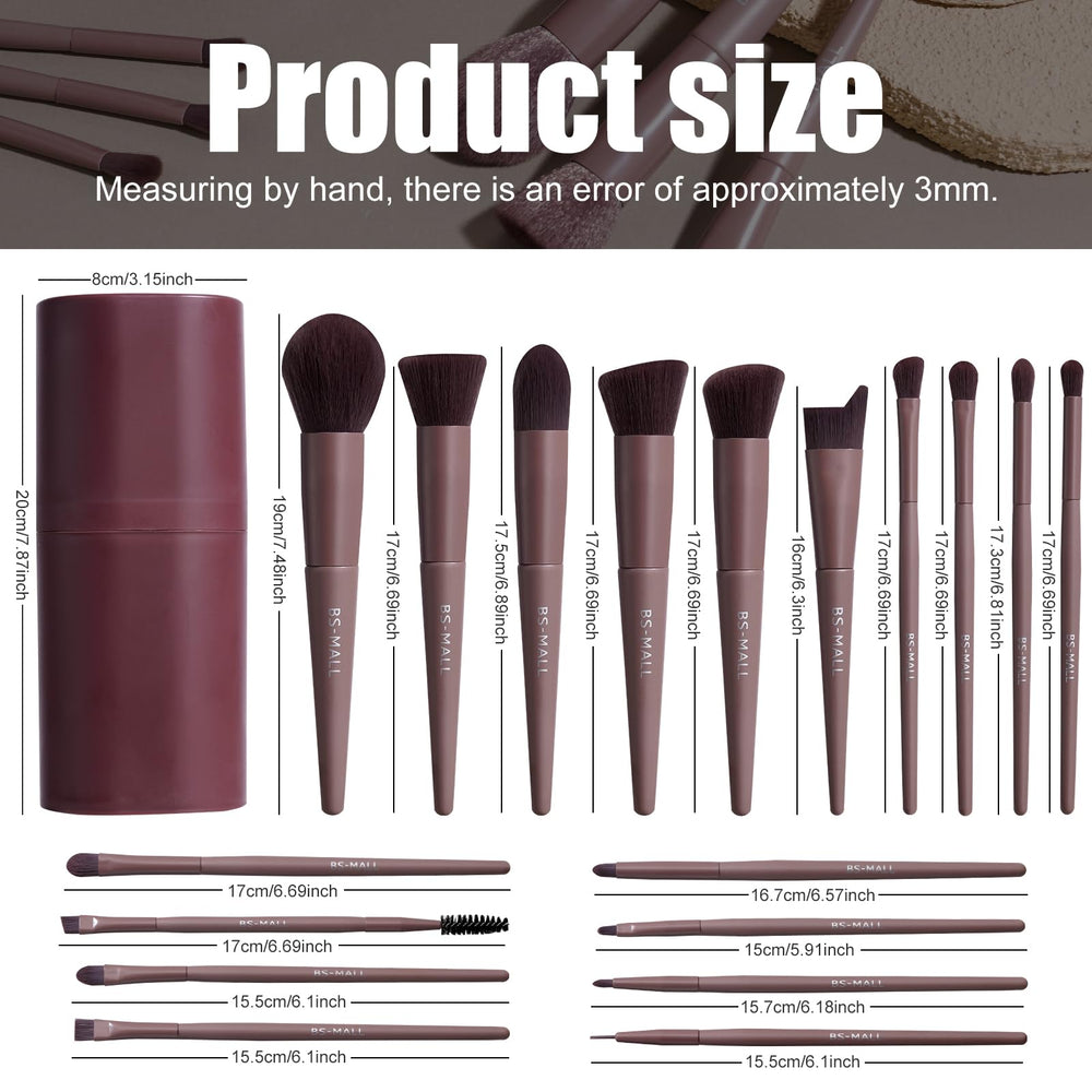 BS-MALL open case showing brushes packed for easy travel organization