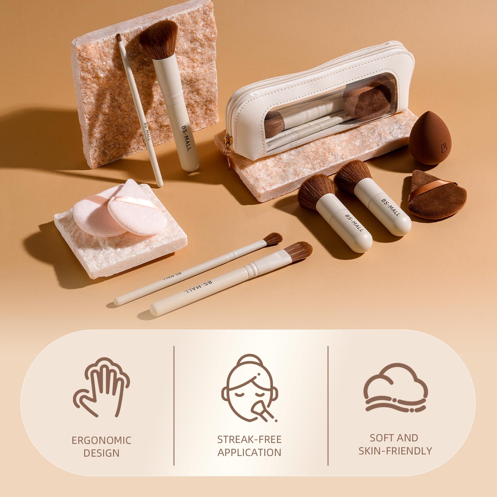 BS-MALL eye brushes and blending detail for precise eyeshadow application benefit