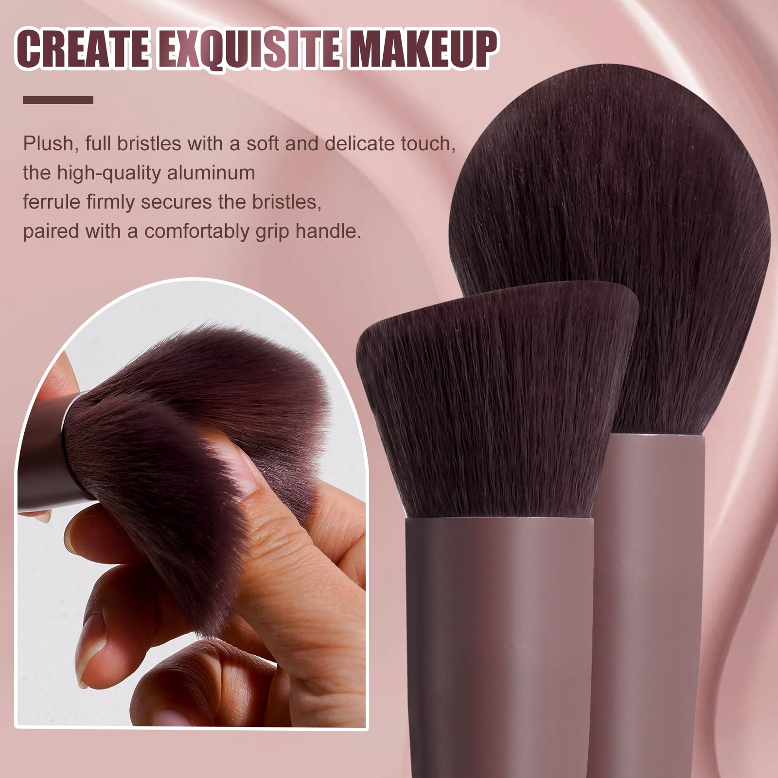 BS-MALL foundation brush close-up demonstrating smooth application control