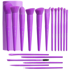 BS-MALL front packaging showing full purple brush set and case, organized for travel