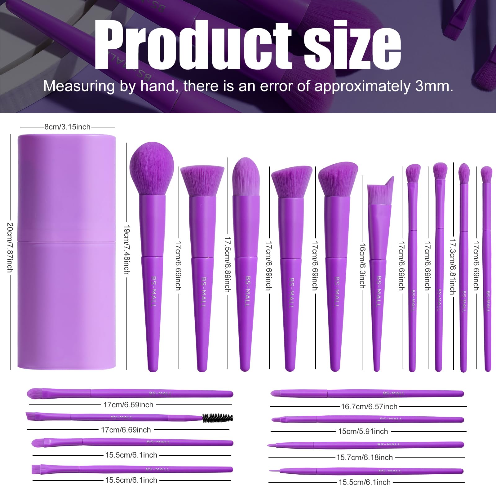 BS-MALL ergonomic handles with stitching for comfortable hold and precision control