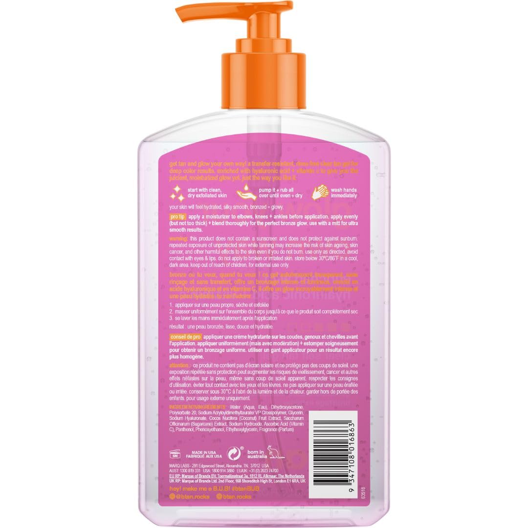 B.TAN clear gel texture closeup showing smooth, non‑staining finish
