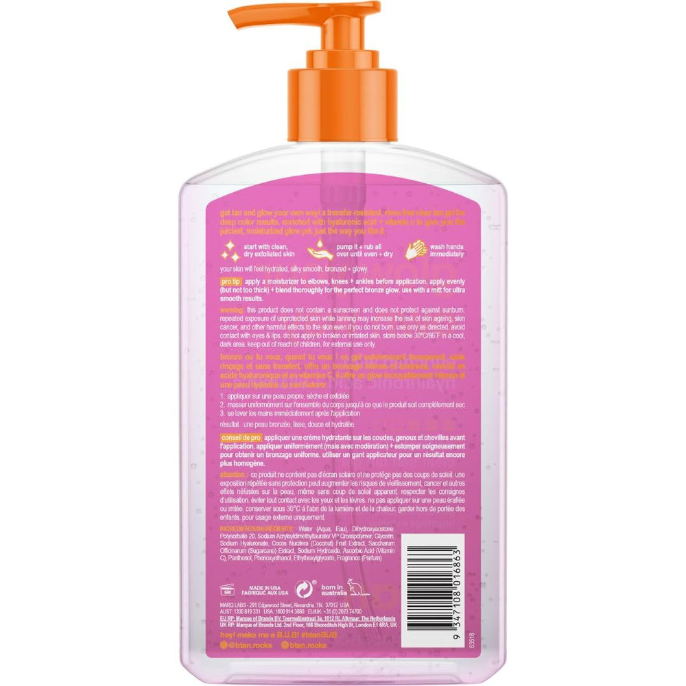 B.TAN clear gel texture closeup showing smooth, non‑staining finish