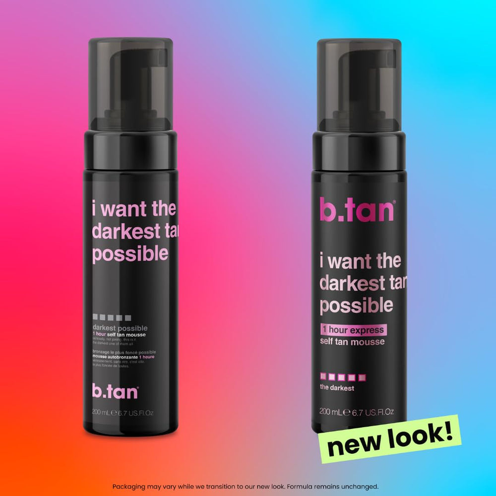 b.tan application with mitt giving streak-free, smooth coverage