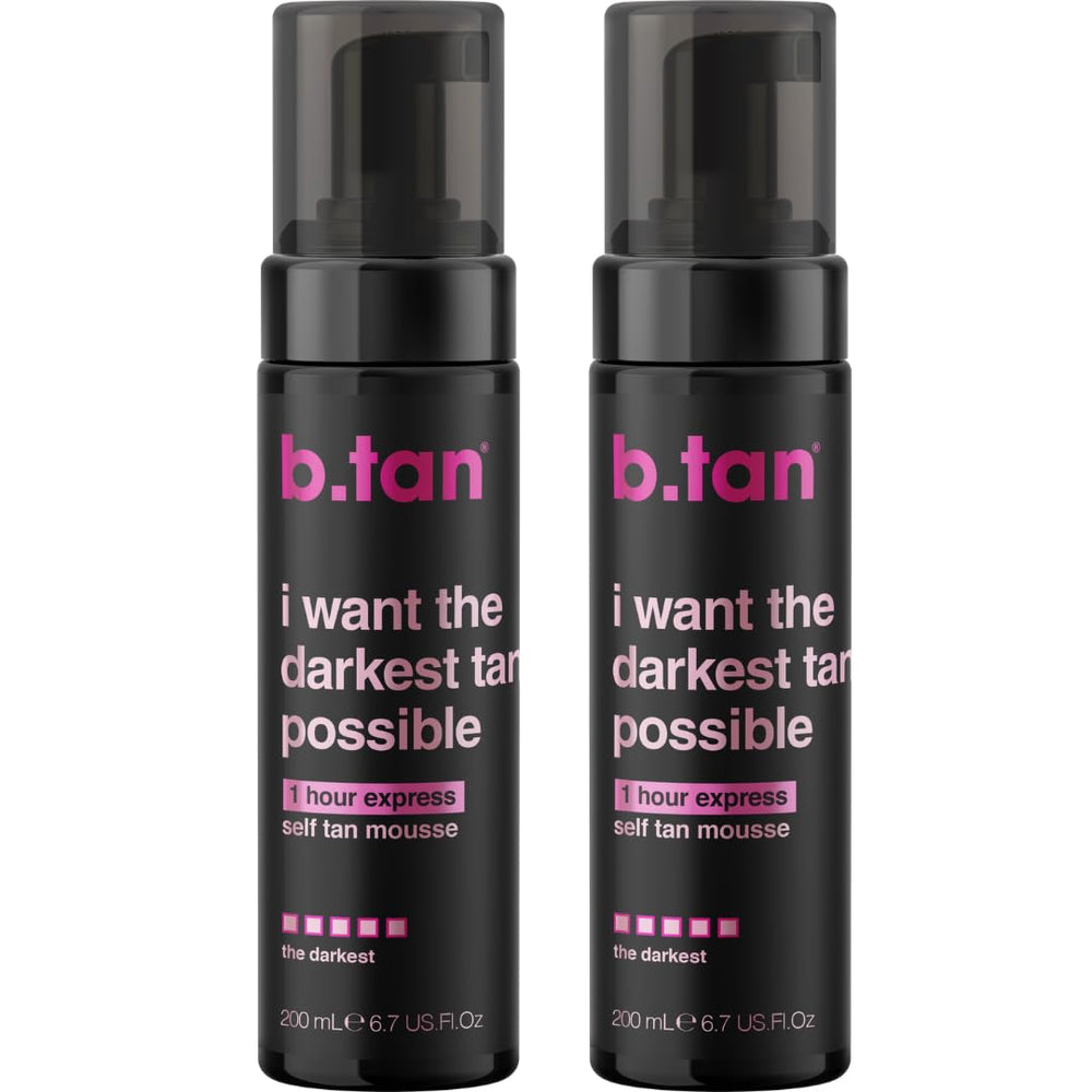 b.tan front packaging showing product benefits and bold branding
