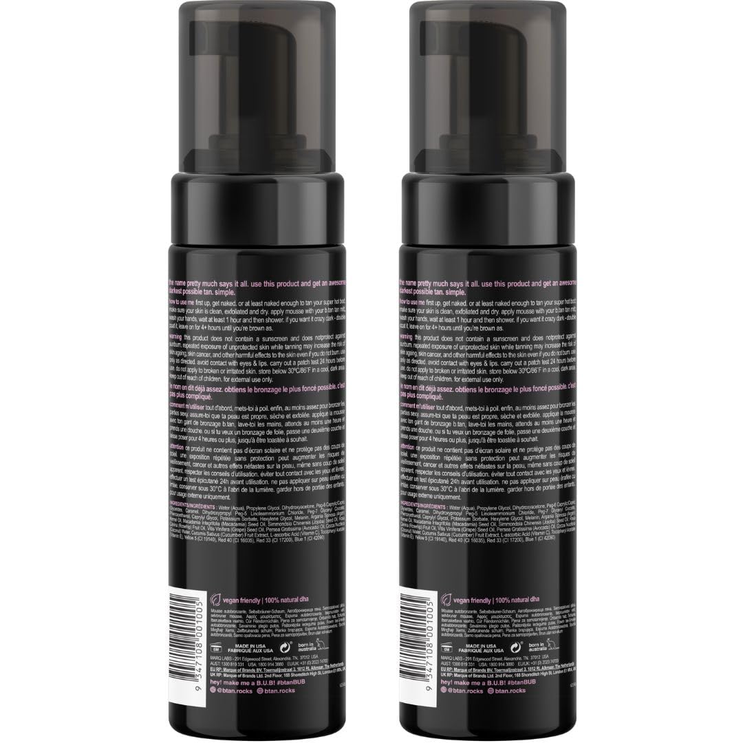 b.tan mousse pump dispensing lightweight foam for easy spread