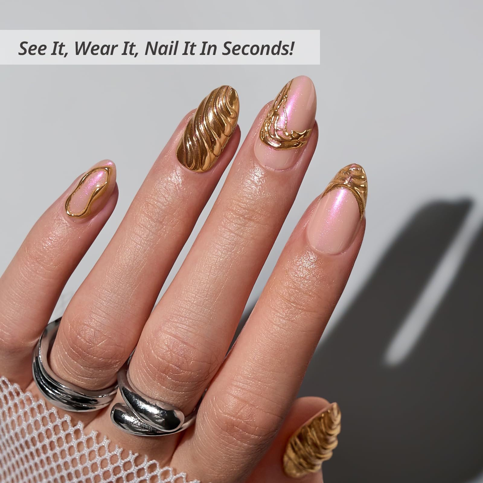 BTArtbox close-up of nail texture and slim 0.4mm tip for natural fit