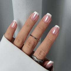 BTArtbox close-up of French tip shine and natural salon-grade finish benefit