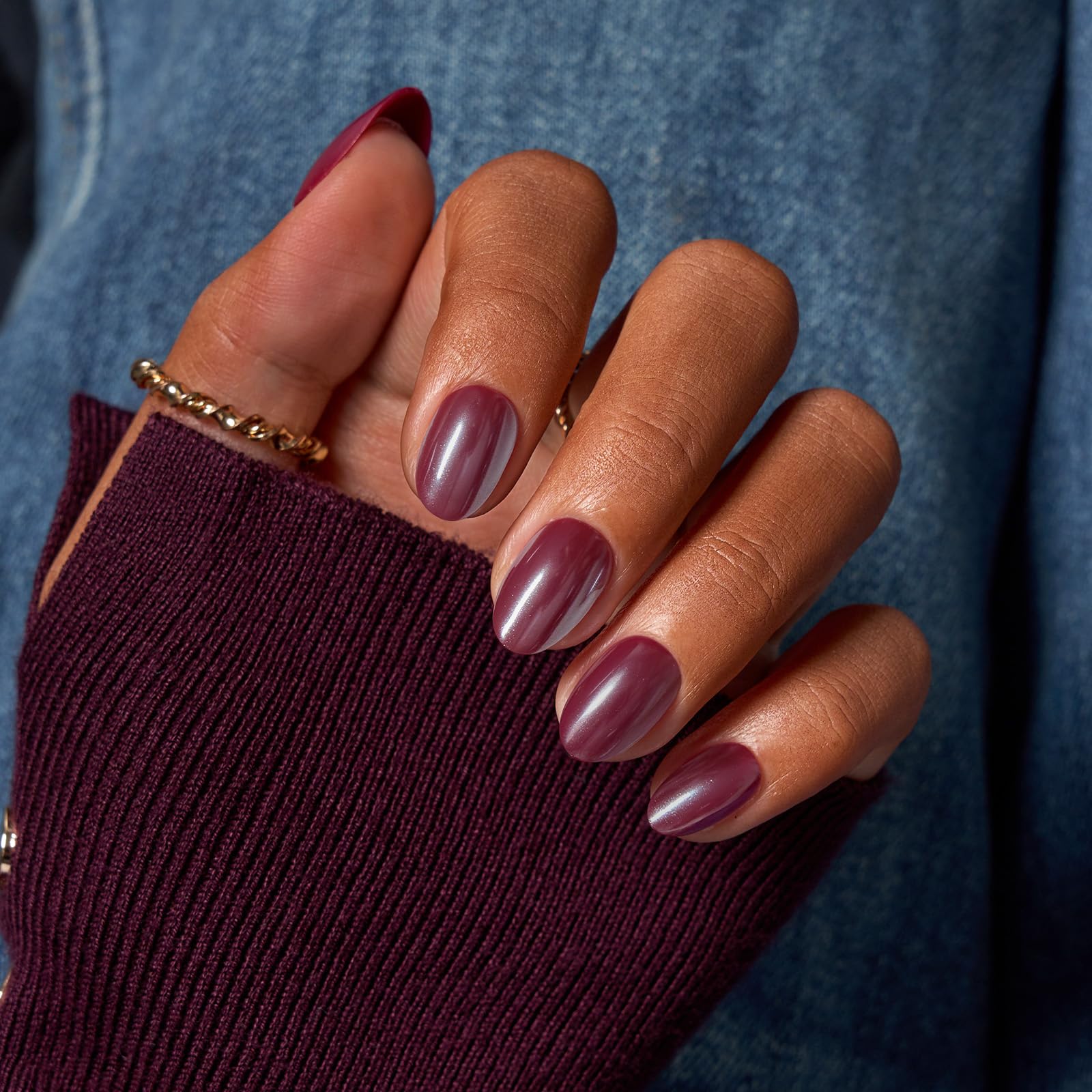 Close-up of BTArtbox oval nail shape highlighting natural cuticle fit