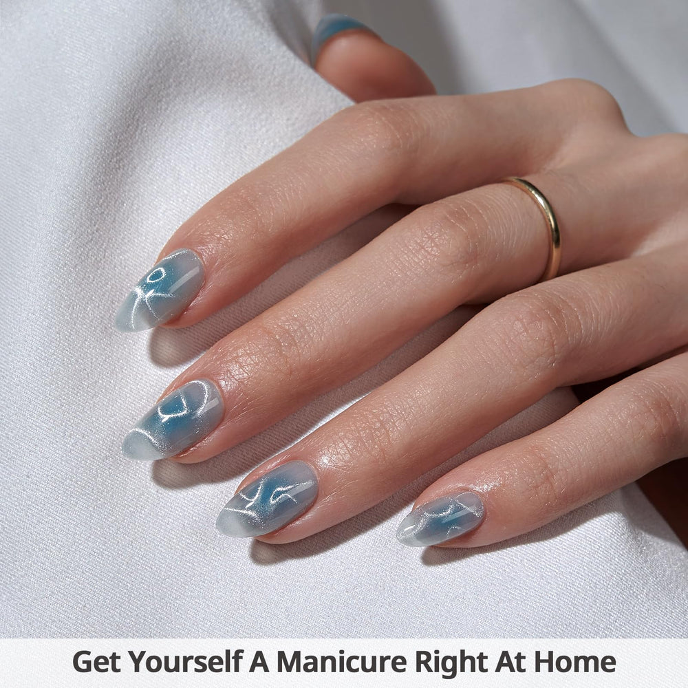 BTArtbox close-up of almond nail shape highlighting natural salon-like finish