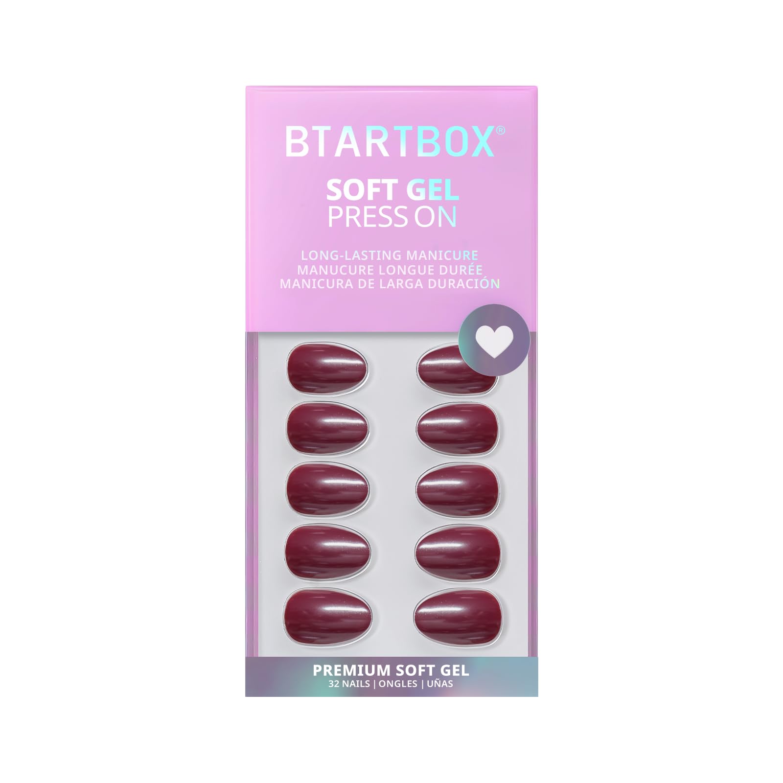 Detail of BTArtbox nail front thickness showing durable builder gel