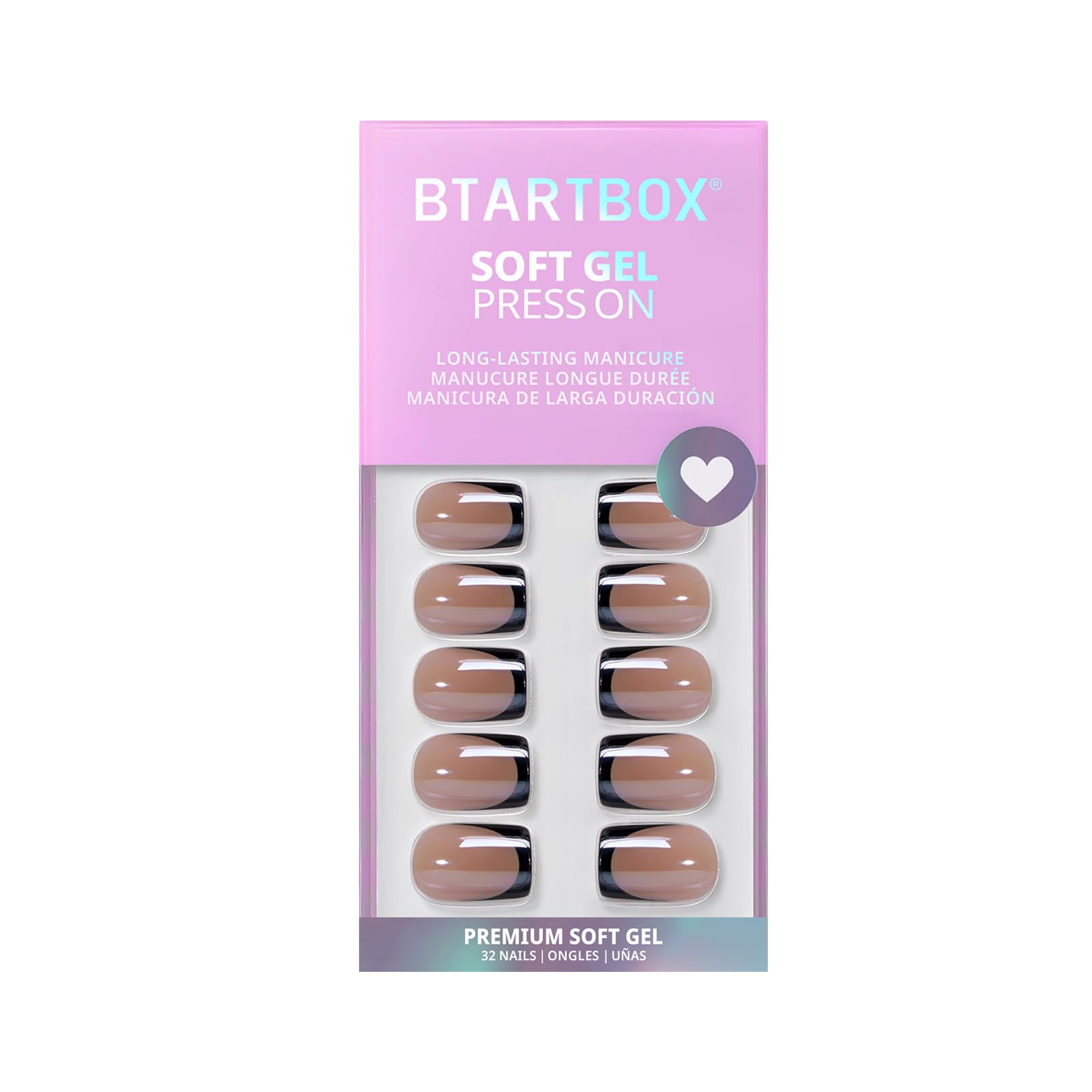 BTArtbox 30-piece nails laid out displaying size range and easy selection benefit
