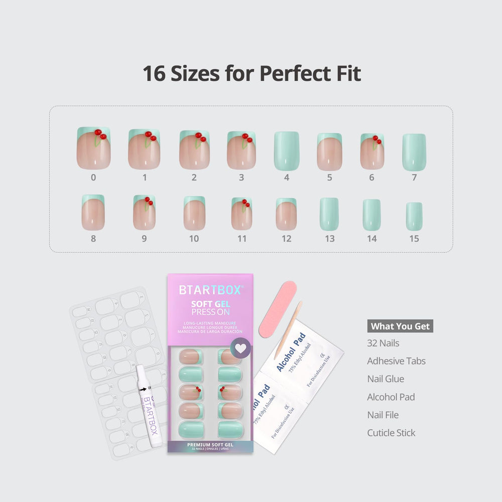BTArtbox 16-size layout with two nails per size for accurate instant fit