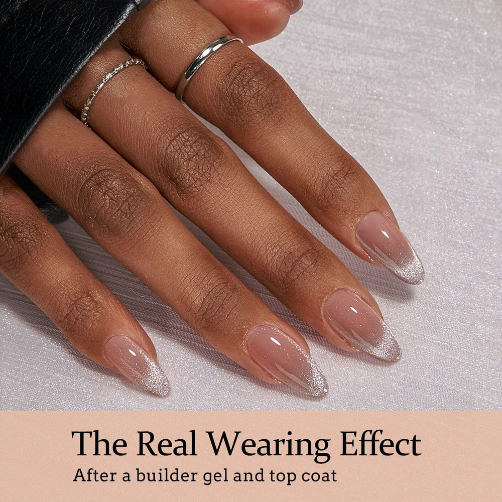 BTArtboxnails nails on fingers during application showing easy use