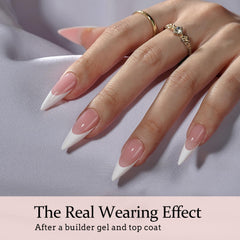 BTArtboxnails close-up of builder gel sheen showing chip resistance