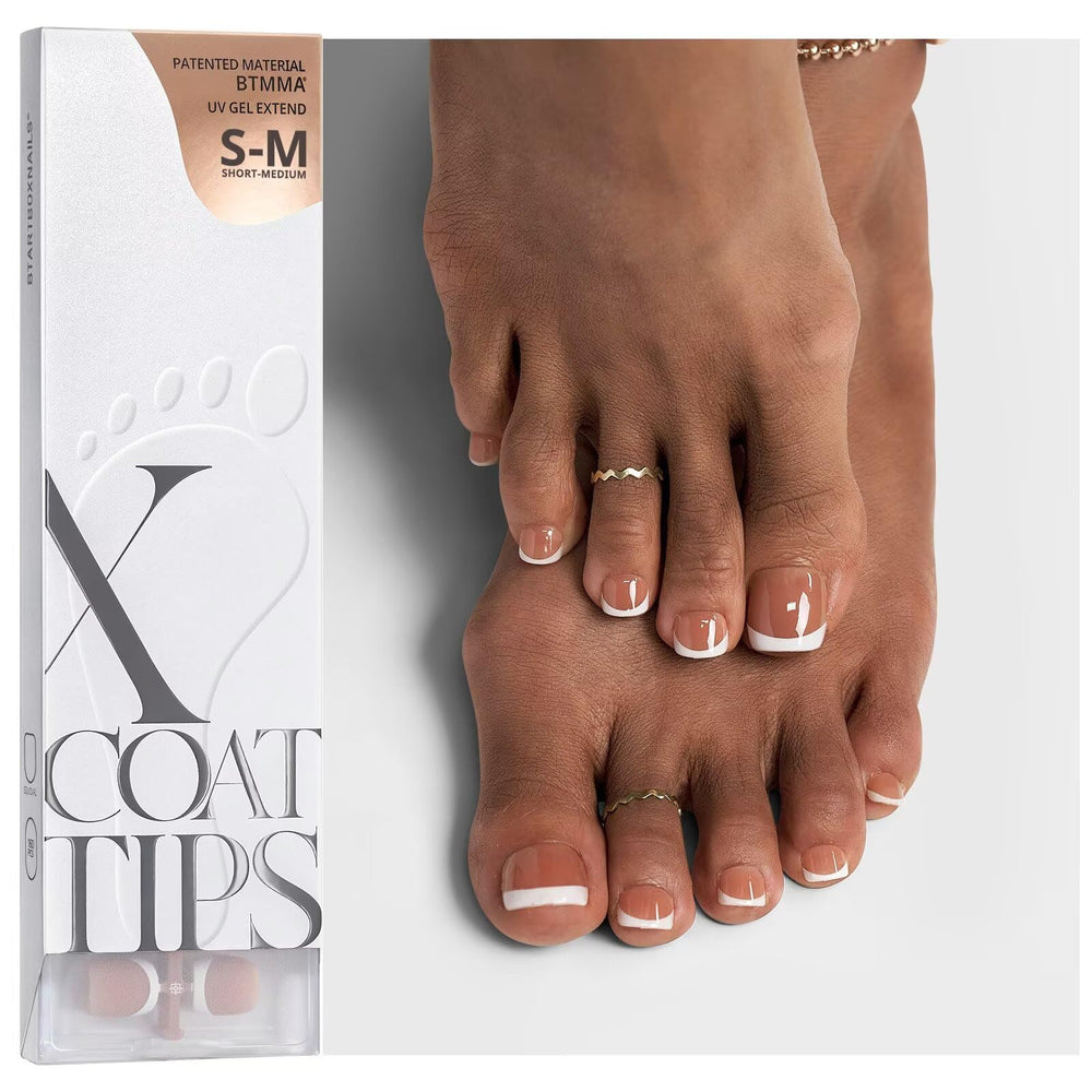 BTArtboxnails front packaging showing brown French toe nails for easy selection