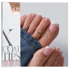BTArtboxnails front packaging showing pink press-on toenails and benefits
