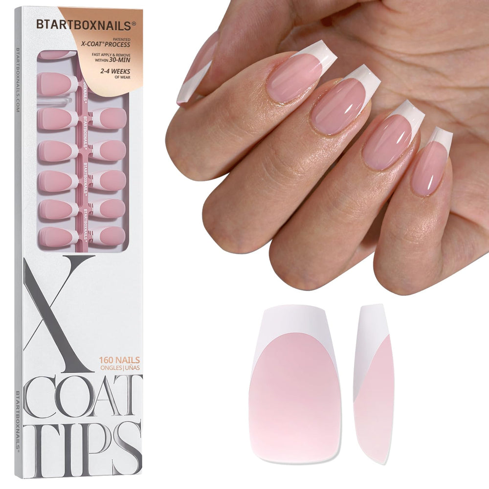BTArtboxnails front packaging showing white French tips and benefits