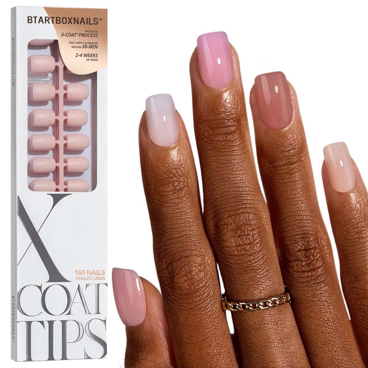 BTArtboxnails front packaging showing 160-piece set and benefits