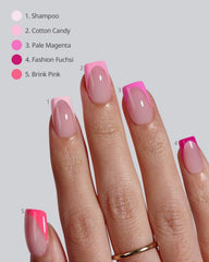 BTArtboxnails nails being applied by hand showing easy 10-minute application and neat result