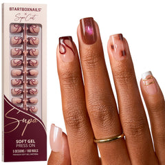 BTArtboxnails packaging front showing 160-piece kit and designs, easy at-home use
