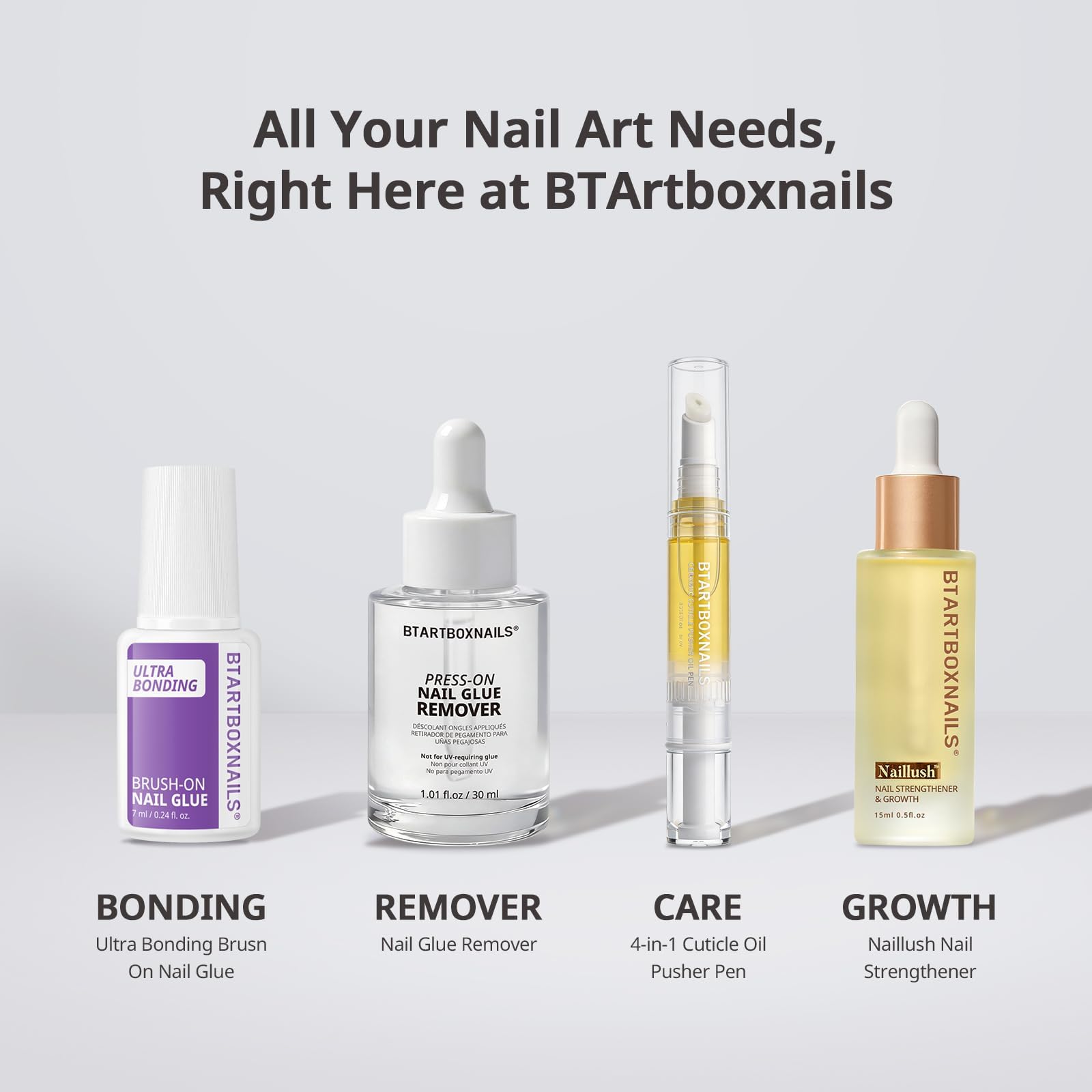 BTArtboxnails nails beside ruler showing short almond scale ideal for practical wear