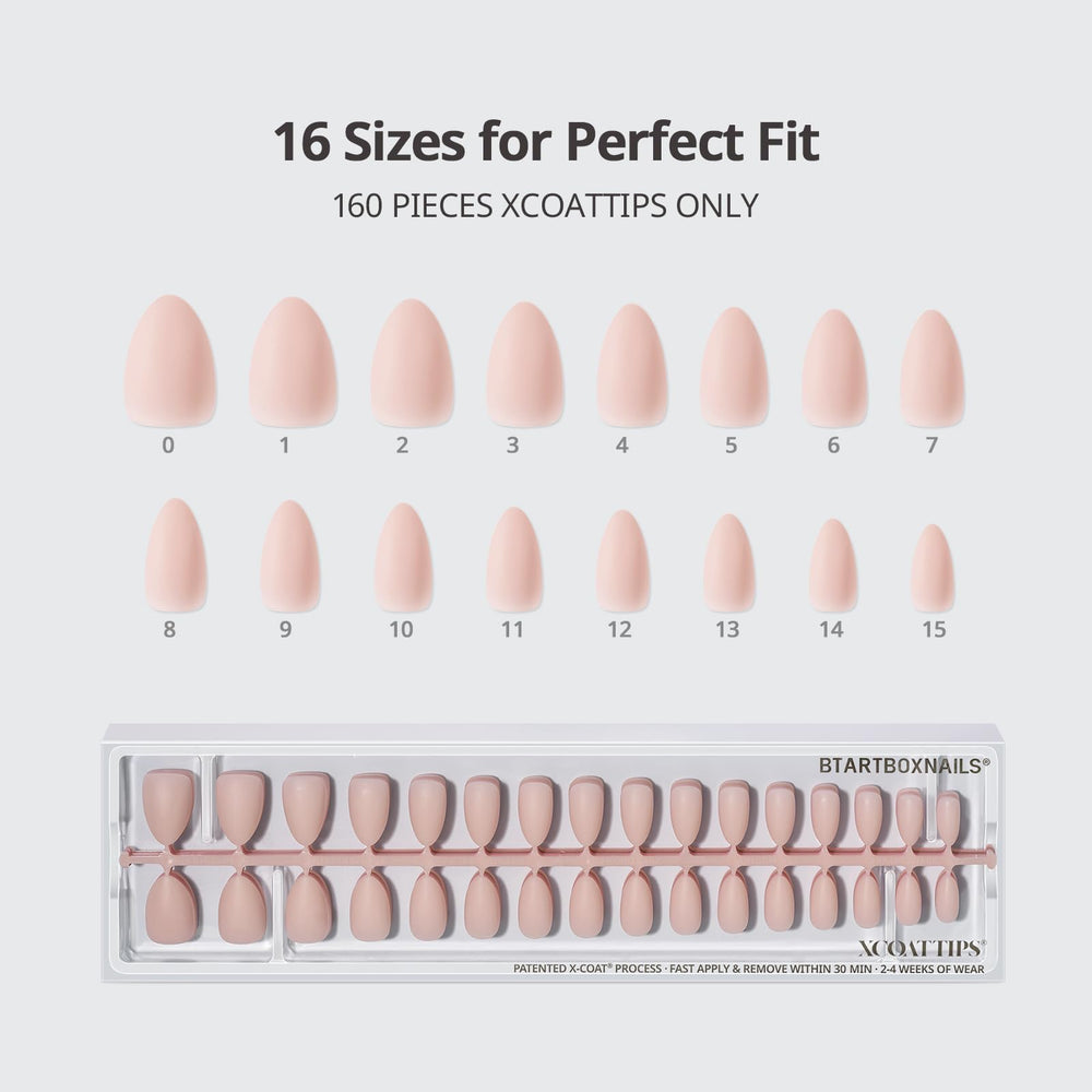 BTArtboxnails array of 16 sizes displayed for instant proper fit benefit