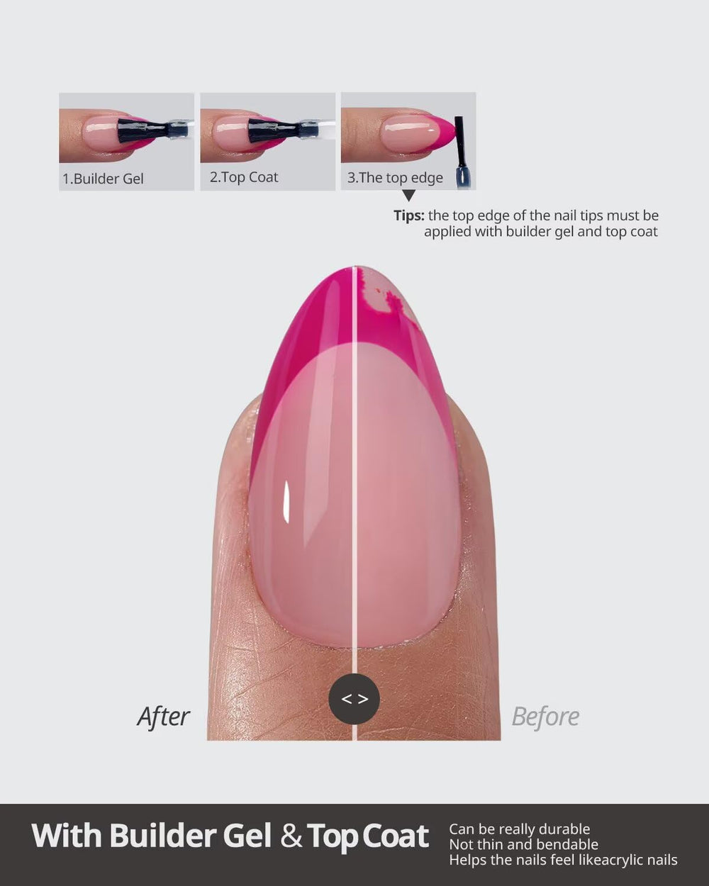 BTArtboxnails pre-sized labeled nails spread out illustrating 16 sizes for better fit