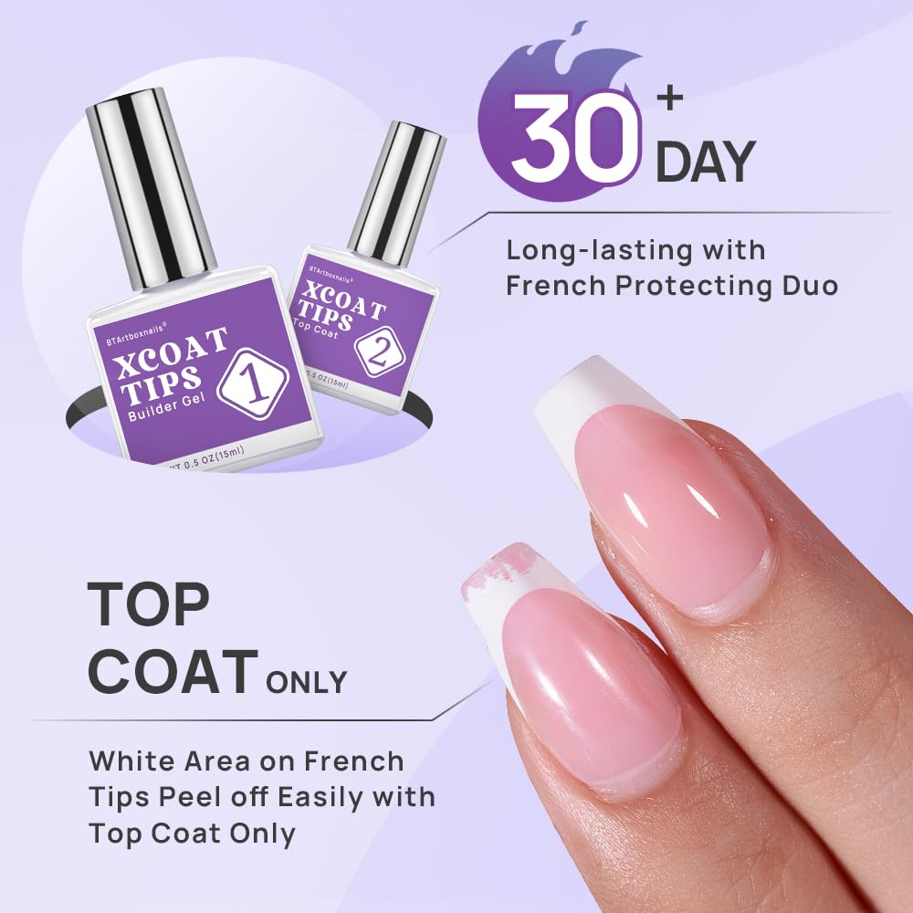 BTArtboxnails top coat bottle angled to display label and glossy sealing benefit