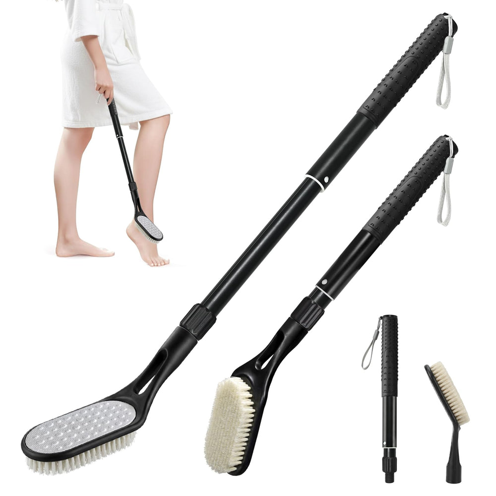 BTideas front view packaging showing the full foot scrubber and benefits