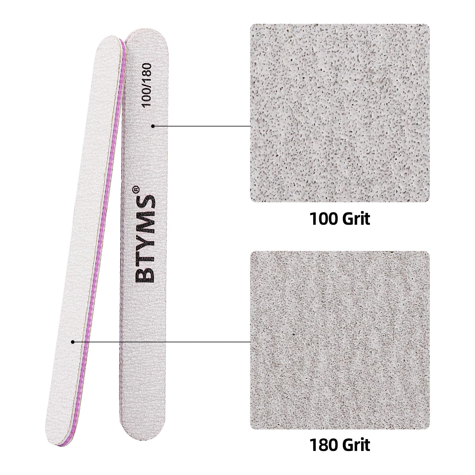 BTYMS file in hand shaping an acrylic nail for fast, precise removal