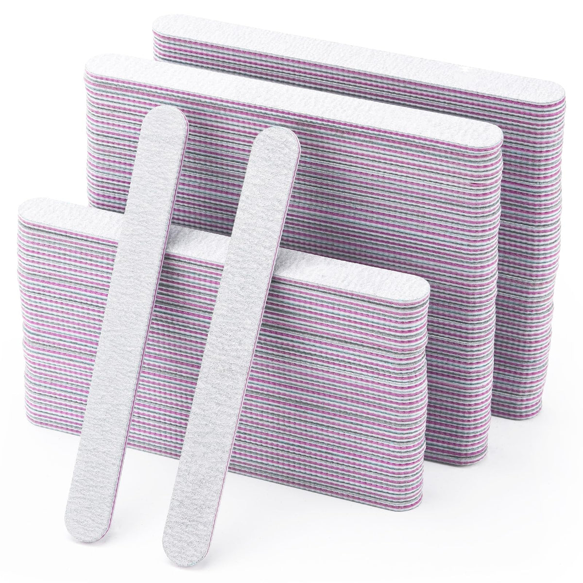 BTYMS front packaging showing 100 emery boards for convenient supply