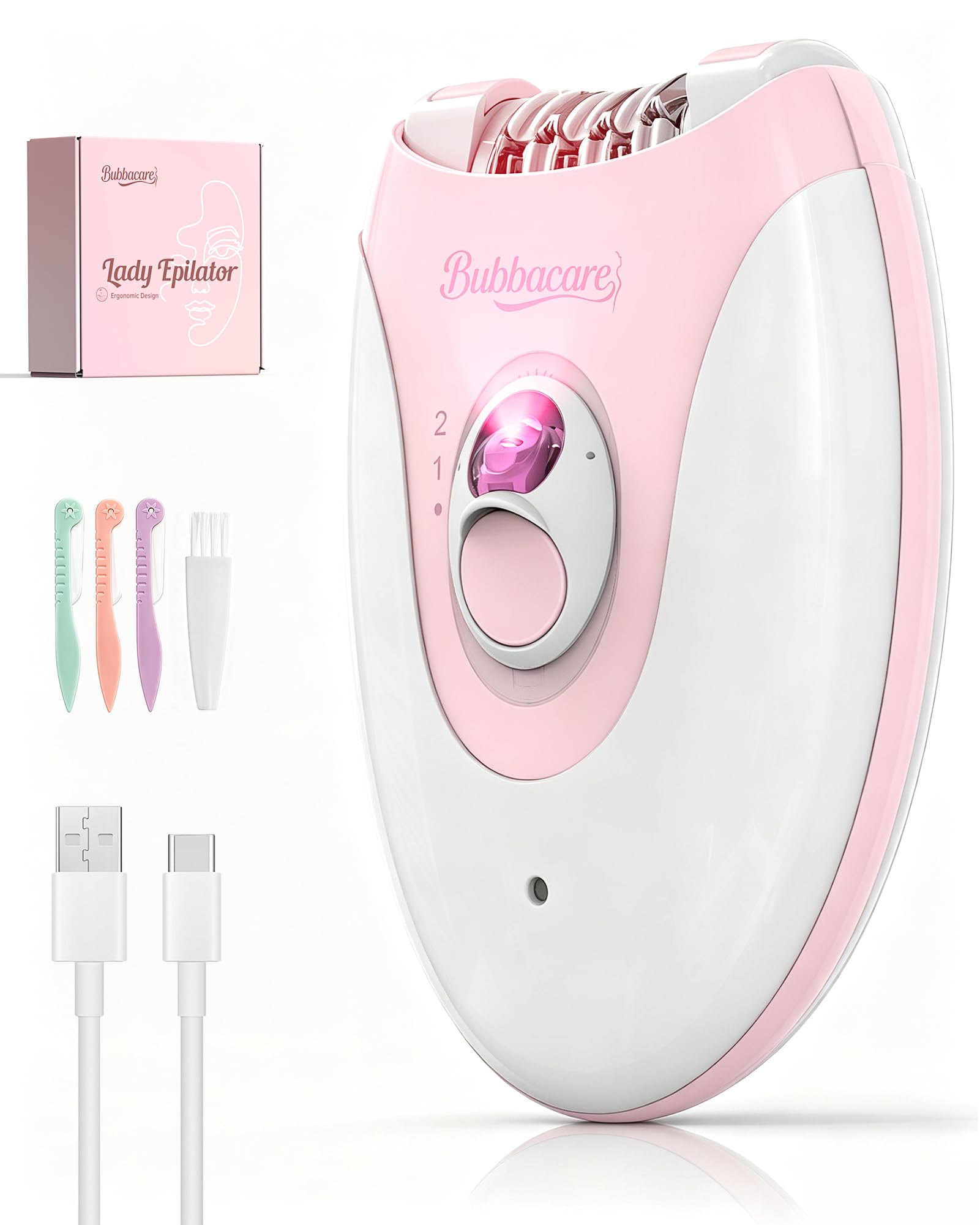 Bubbacare front view showing compact ergonomic design and portability benefit