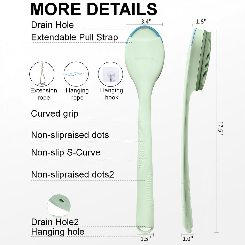 BUBBLEDANCE dry exfoliation on elbow showing targeted rough-skin smoothing benefit