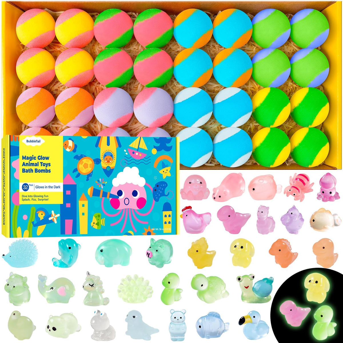 BubbleTail front box packaging shows colorful gift-ready design and contents