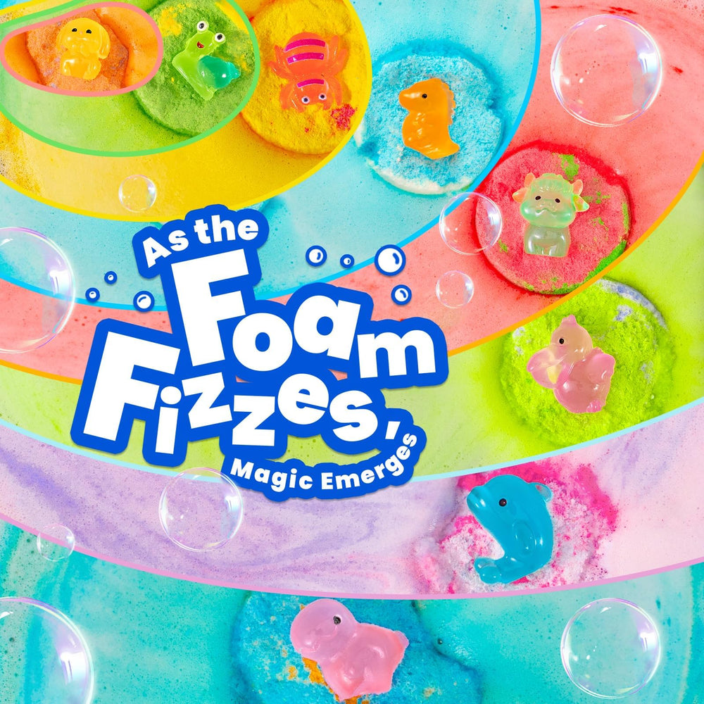 BubbleTail glow-in-the-dark toy lit in dark demonstrating luminous play benefit