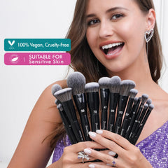Bueart Design soft synthetic bristles close-up showing dense fibers for smooth application