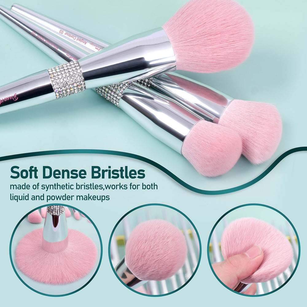 Bueart Design brushes laid out full set displaying variety for complete looks